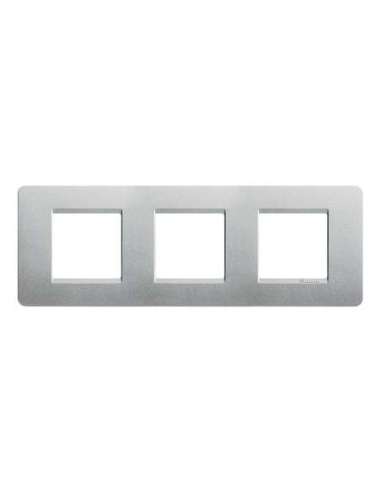 Placa embellecedora Màtix de color Plata - 2 x 3 módulos - A000614245 BTICINO AM4802/3SL