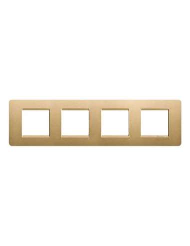 Placa embellecedora Màtix de color Oro - 2 x 4 módulos - A000614255 BTICINO AM4802/4GL