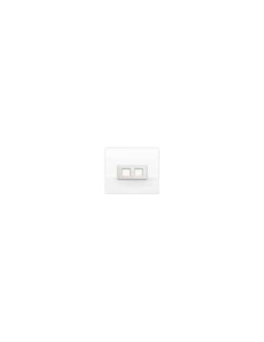 Placa Placa embellecedora Luna de color Blanco - 2 x 2 módulos - A000614569 BTICINO C4802/2BN