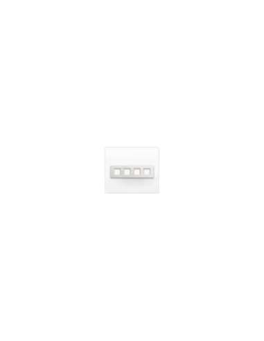 Placa Placa embellecedora Luna de color Blanco - 2 x 4 módulos - A000614575 BTICINO C4802/4BN (EMBALAJE DE 10 UNIDADES)