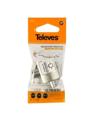 Repartidor inductivo 2M1H con paso DC blister - A000688103 TELEVES 4322 (EMBALAJE DE 10 UNIDADES)