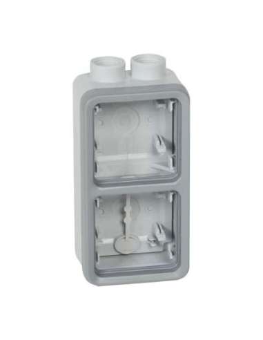Caja para prensaestopa Plexo modular gris - 2 elementos verticales - ISO 20 - A000724326 LEGRAND 069668