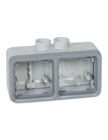 Caja para prensaestopa Plexo modular gris - 2 elementos horizontales - ISO 20 - A000724328 LEGRAND 069678