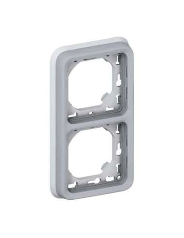 Marco de empotrar Plexo modular gris - 2 elementos verticales - A000724332 LEGRAND 069685