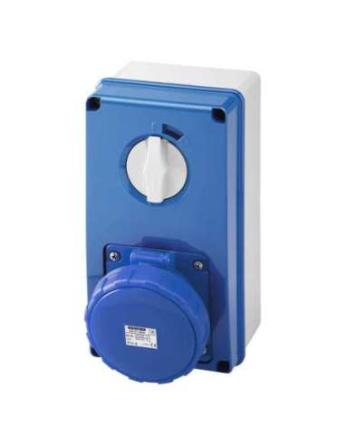 BASE FIJA INTERBLOQUEADAS VERTICAL - CON FONDO - SIN BASE PORTAFUSIBLES - 2P+T 63A 200- - A000820646 GEWISS GW67259N