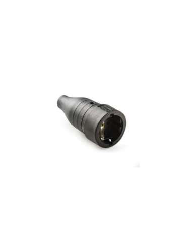 Toma de corriente en goma con TT lateral 16A/250V IP44 en negro - A000823369 FAMATEL 257