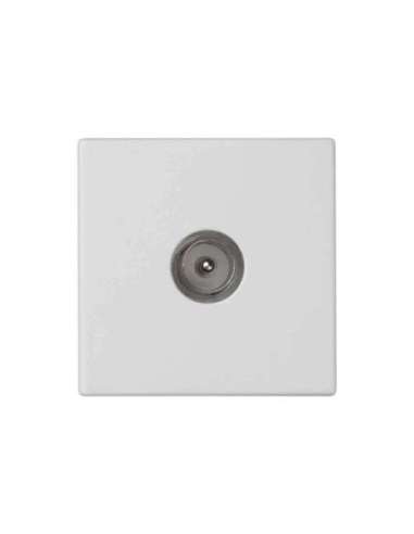 Toma TV simple IEC macho con placa embellecedora blanco Simon K45 - A000872772 CON_CON K120A/9