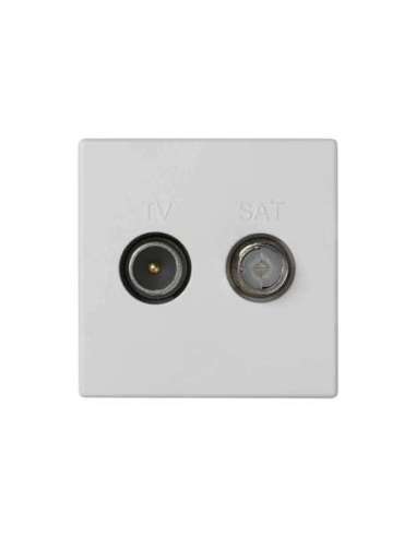 Toma TV+SAT IEC Única hembra con placa embellecedora blanco Simon K45 - A000872792 CON_CON K130A/9