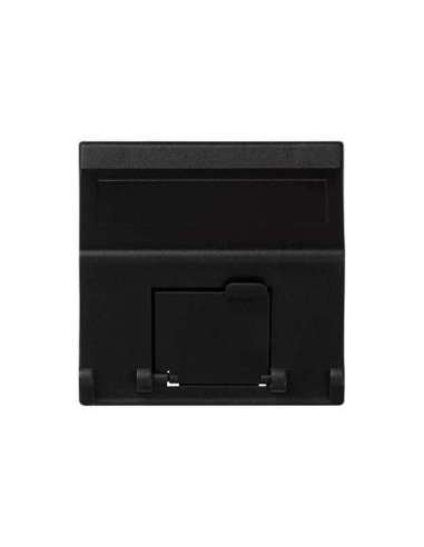 Placa de voz y datos inclinada con guardapolvo de 1 elemento para 1 conector RJ45 grafi - A000872839 CON_CON K80/14