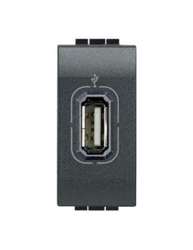 Base datos USB - Livinglight - 1 módulo - Antracita - A000880852 BTICINO L4285