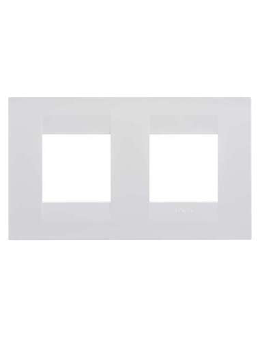 PLACA GEO INTERNATIONAL - TECNOPOLÍMERO - 2+2 MÓDULOS HORIZONTAL - BLANCO - CHORUSMART - A000886972 GEWISS GW16423TB