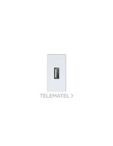Conector USB 2.0 tipo A de medio elemento blanco Simon 27 Play - A000900410 SIMON 2701090-030