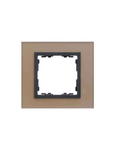 Marco para 1 elemento cristal cobre interior grafito Simon 82 Nature - A000900441 SIMON 82817-34