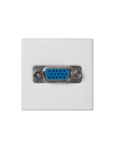 Conector VGA HD15 hembra con placa embellecedora blanco Simon K45 - A000900478 CON_CON K100B/9