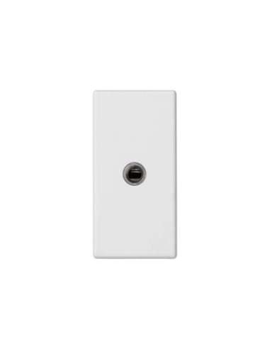 Conector Mini-Jack hembra con placa embellecedora blanco Simon K45 - A000900490 CON_CON K123B/9