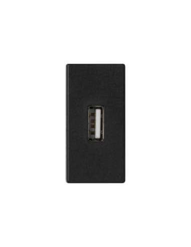 Conector USB 2.0 Tipo A hembra con placa embellecedora grafito Simon K45 - A000900494 CON_CON K128B/14