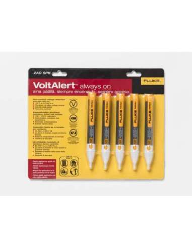 Conjunto de 5 detectores de tensión sin contacto Fluke 2AC/200 FLK2AC/200-1000V5L - A000917243 FLUKE 3806493