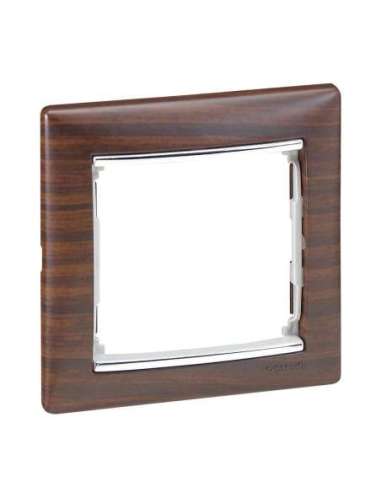 Placa embellecedora Valena de 1 elemento de color madera oscura plata - A000950970 LEGRAND 770371