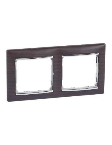 Placa embellecedora Valena de 2 elementos de color madera oscura plata para montaje hor - A000950971 LEGRAND 770372
