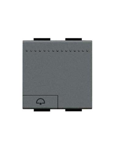 Tecla Livinglight símbolo timbre - 2 módulos - Antracita - A000951079 BTICINO L4915M2DN