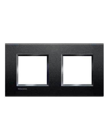 Placa embellecedora Livinglight de color Antracita - 2 x 2 módulos - A000951171 BTICINO LNA4802M2AR