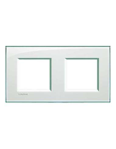 Placa embellecedora Livinglight de color Aguamarina - 2 x 2 módulos - A000951175 BTICINO LNA4802M2KA