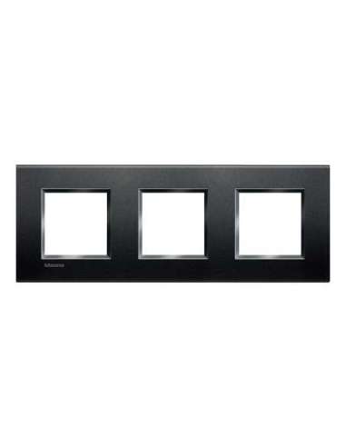 Placa embellecedora Livinglight de color Antracita - 2 x 3 módulos - A000951194 BTICINO LNA4802M3AR
