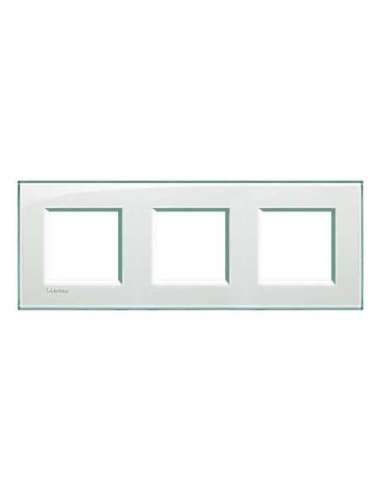Placa embellecedora Livinglight de color Aguamarina - 2 x 3 módulos - A000951198 BTICINO LNA4802M3KA