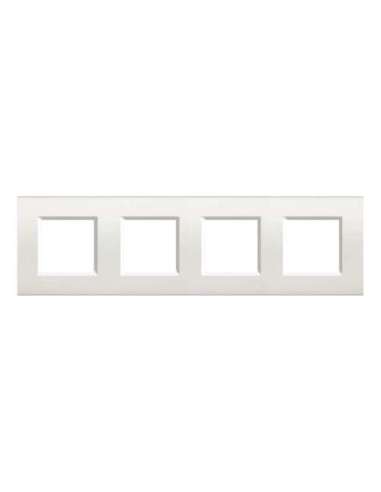 Placa embellecedora Livinglight de color Blanco - 2 x 4 módulos - A000951218 BTICINO LNA4802M4BI