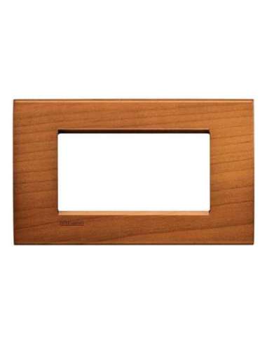 Placa embellecedora Livinglight de color Cerezo Americano - 4 módulos - A000951280 BTICINO LNA4804LCA