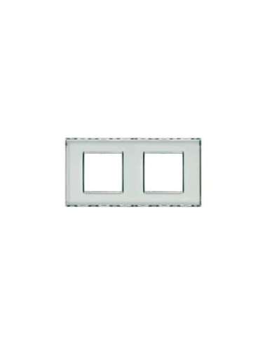 Placa embellecedora Livinglight transparente personalizable - 2 x 2 módulos - A000951566 BTICINO LND4802M2KR