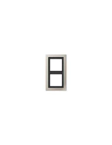 Marco doble LS DES. Acero - A000983825 JUNG ESD2982