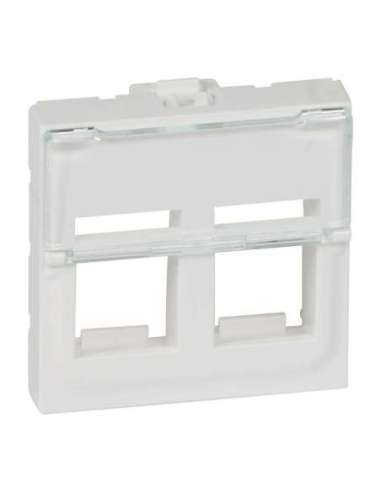 Adaptador Mosaic para RJ45 - para 2 conectores Keystone - 2 módulos - Blanco - A000986344 LEGRAND 078610