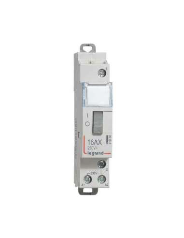 Telerruptor estándar 230 V~ - 1P - 250 V~ - 16A - 1NA - 1 módulo - A000987059 LEGRAND 412408