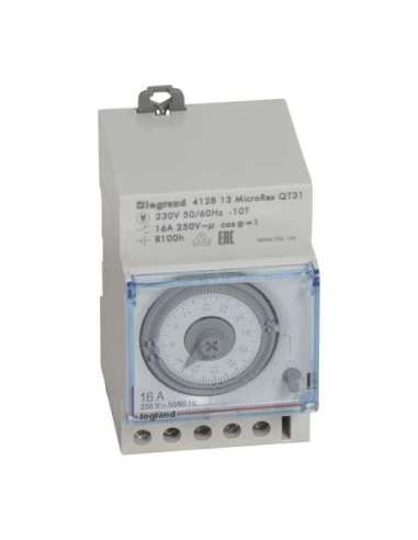 Interruptor horario prog. analógico - esfera horizontal - diario - con reserva de march - A000987102 LEGRAND 412813