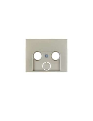 Placa para conector doble triple K5 acero - A001000799 HAGER 12017014