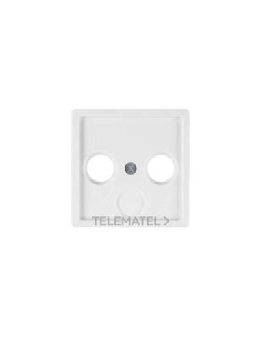 Placa TV-FM-SAT Q.1 blanco polar - A001000809 HAGER 12036089 (EMBALAJE DE 10 UNIDADES)