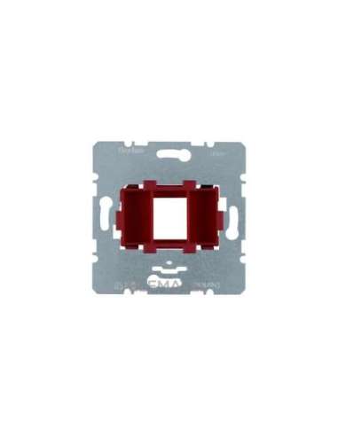 Mecanismo placa soporte con entrada con 1 elemento rojo - A001003246 HAGER 454001