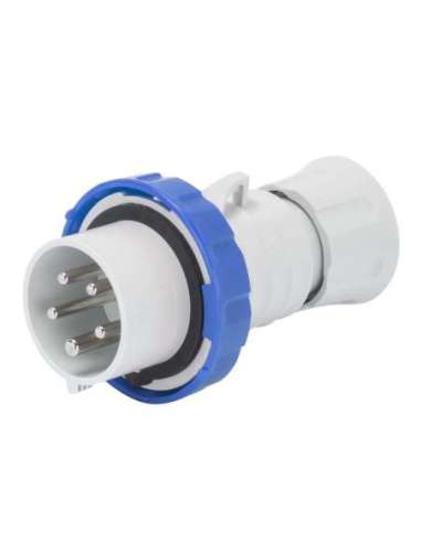 CLAVIJA MÓVIL RECTA HP - IP66/IP67/IP68/IP69 - 2P+T 32A 200-250V 50/60HZ - AZUL - 6H - - A001065628 GEWISS GW60037H