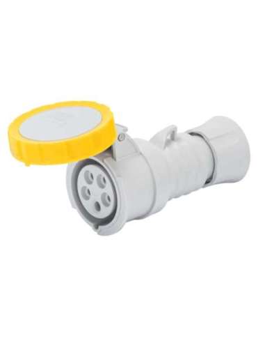 BASE MÓVIL RECTA HP - IP66/IP67/IP68/IP69 - 3P+T 16A 100-130V 50/60HZ - AMARILLO - 4H - - A001065753 GEWISS GW62024H