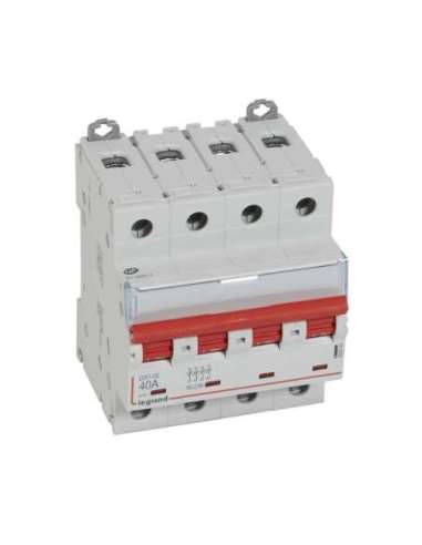 Interruptor seccionador DX³ -IS -con disparo a distancia - 4P -400 V~- 40A -4 módulos - A001085200 LEGRAND 406543