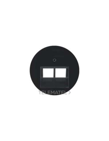 Tapa FCC doble RCLASSIC negro brillo - A001106249 HAGER 14092045