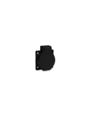 PratiKa socket - black - 2P + E - 10/16 A - 250 V - German - IP54 - flush - back - A001140577 SCHNEIDER ELECTRIC PKS51N