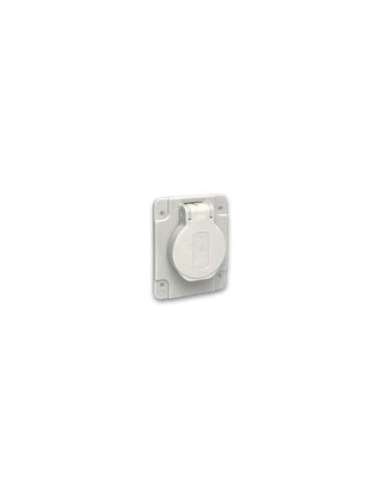 PratiKa socket - grey - 2P + E - 10/16 A - 250 V - German - IP54 - flush - back - A001140583 SCHNEIDER ELECTRIC PKS61G