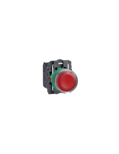 Pulsador luminoso led 230v na+nc rojo - A001146051 SCHNEIDER ELECTRIC XB5AW34M5