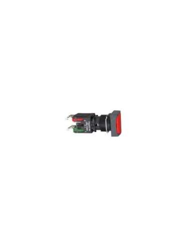 Pulsador rectangular rojo ø 16 - 1na+1nc - A001146162 SCHNEIDER ELECTRIC XB6DA45B