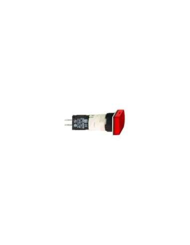 Piloto luminoso rectangular rojo ø 16 - led integrado - 24 v - conector - A001146181 SCHNEIDER ELECTRIC XB6DV4BB