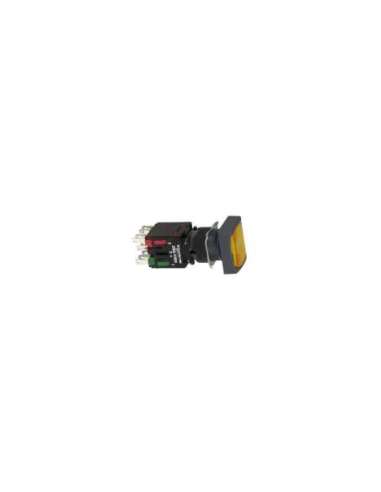 Pulsador luminoso rectangular amarillo ø16 - 1na+1nc - 12..24 v - A001146189 SCHNEIDER ELECTRIC XB6DW5B5B