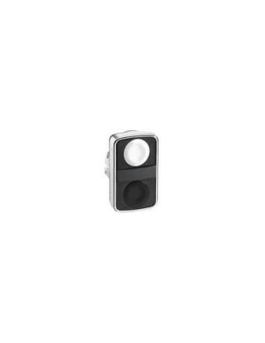 Cabezal pulsador doble blanco/negro rasante - A001148926 SCHNEIDER ELECTRIC ZB4BA7120