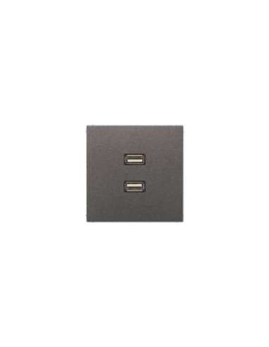 Placa USB 2.0 2 tomas LS antracita - A001178409 JUNG MAAL1153AN